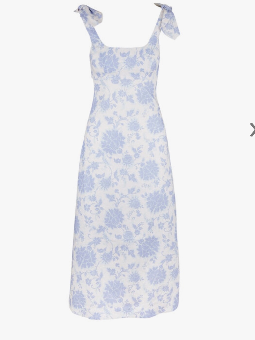 ZIMMERMANN Postcard Blue Floral Shoulder Tie Midi Dress Size 1 / US 6 / M - Picture 8 of 14